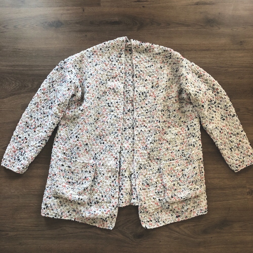 Moon & Madison Confetti Cardigan Sweater Size Small Cottagecore Colorful Cozy